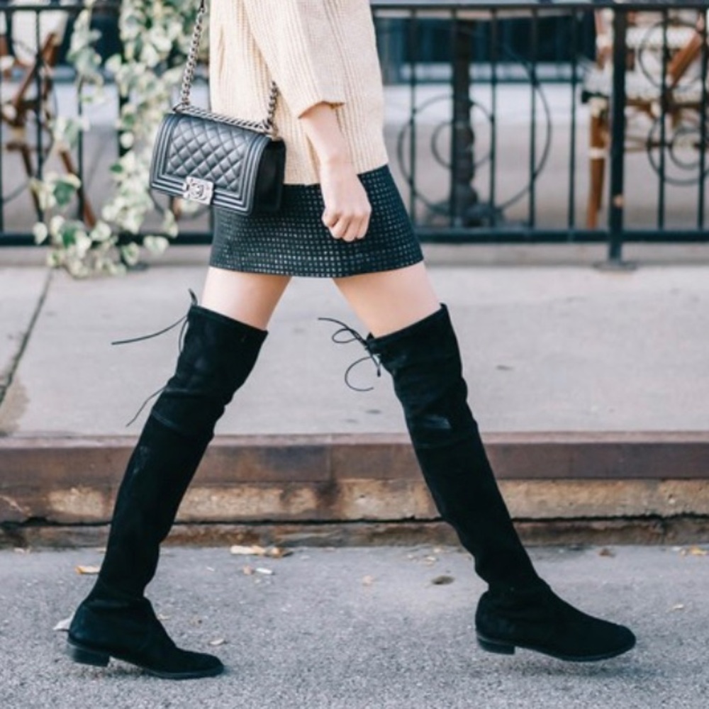 Stuart Weitzman Lowland Over the Knee suede boots